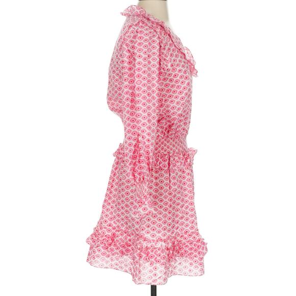 Zadig & Voltaire Rune Debby Cotton Ruffle Evil Eye Print Mini Dress XS - Picture 7 of 12